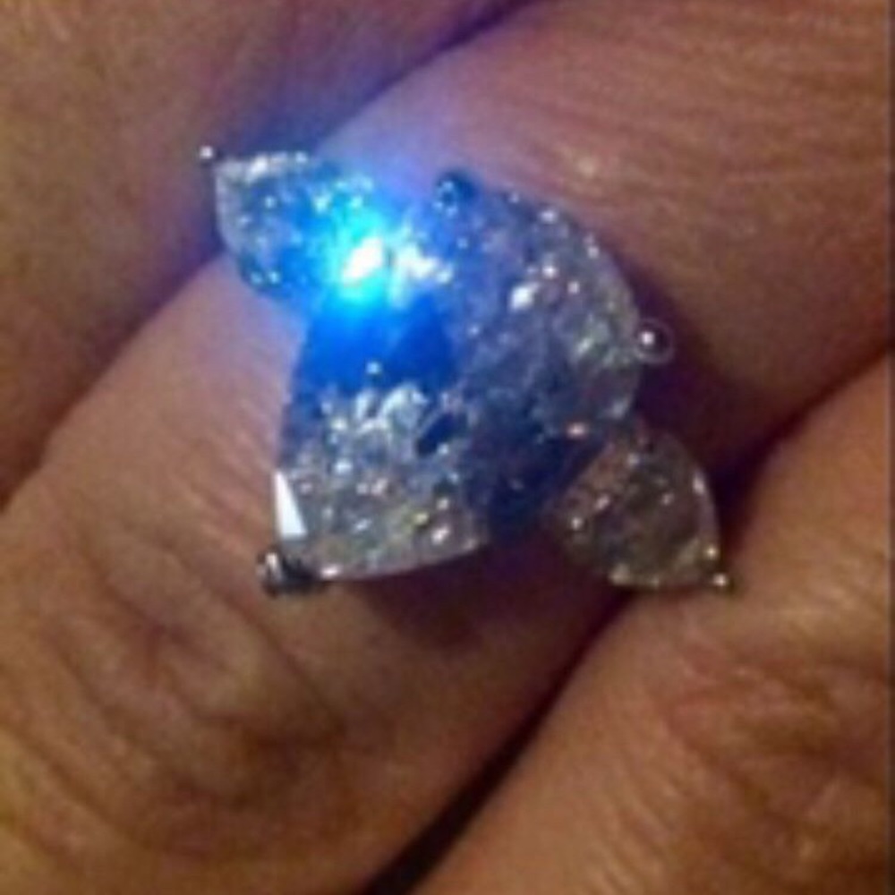 Pear Cubic Zirconia Dinner Ring